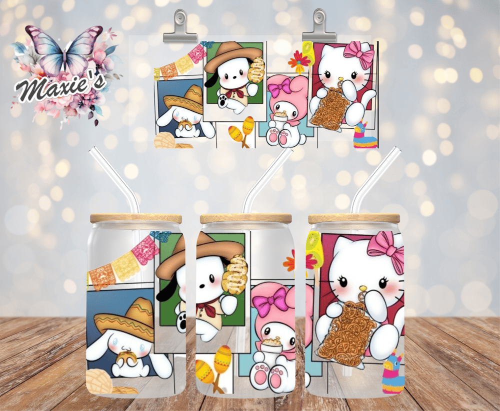 Kitty & Amigas š Graphic Design 16oz. UVDTF Cup Wrap