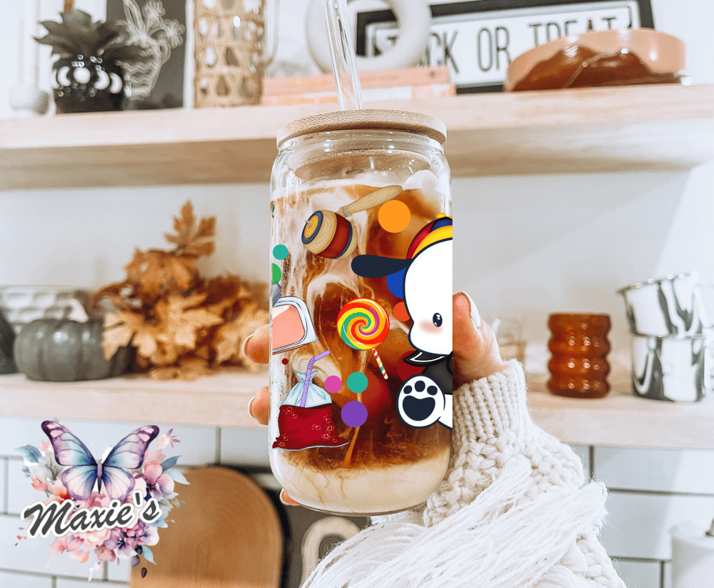 ✨️ Double - Sided ✨️ Puppy & Yummy Treats Graphical Design 16oz. UVDTF Cup Wrap