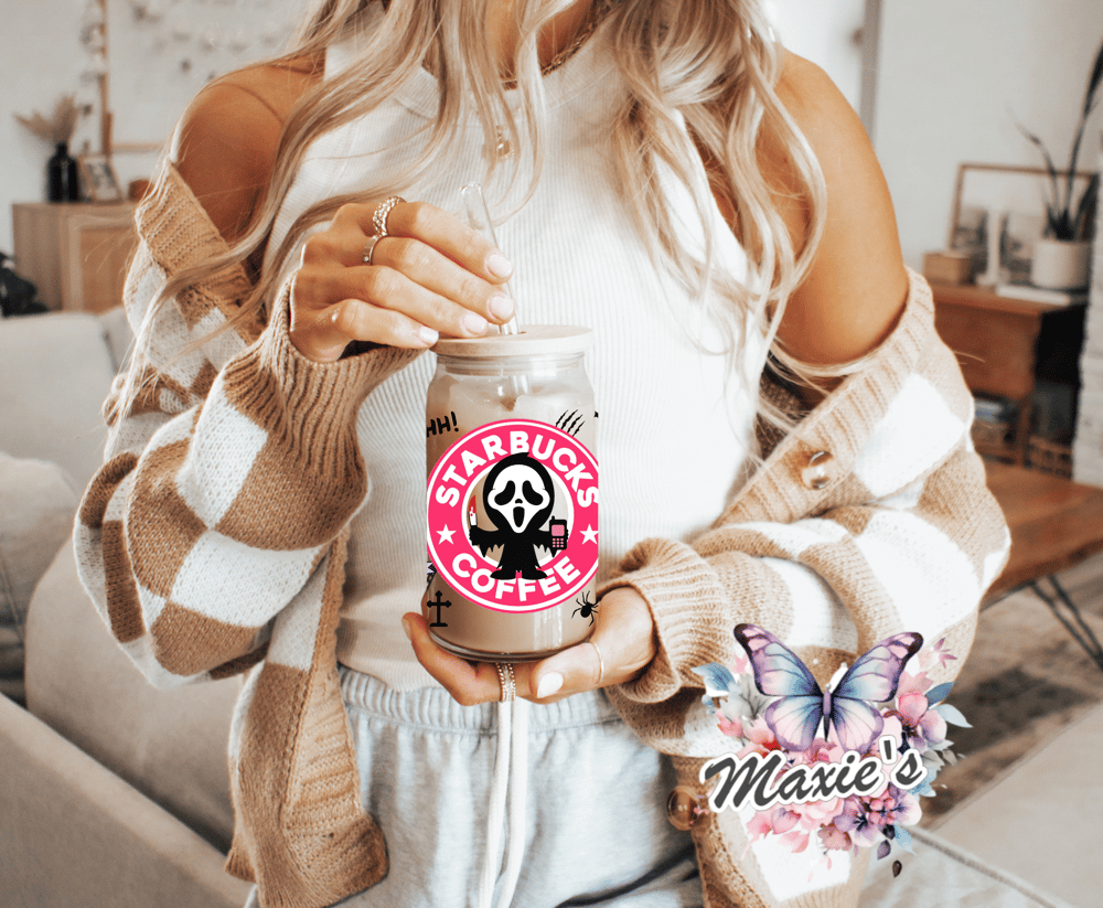 ✨️ Double - Sided ✨️ Horror Starbbie Graphic Design 16oz. UVDTF Cup Wrap