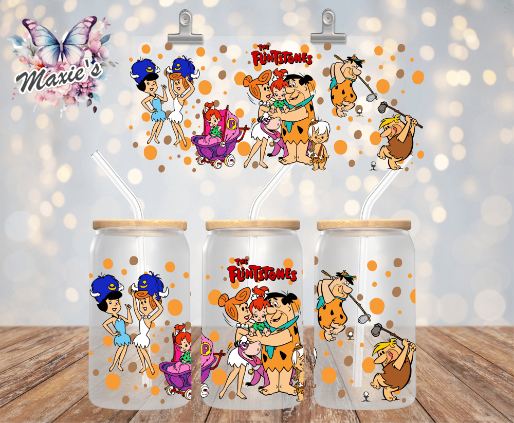 ✨️ Double - Sided ✨️ Stone Family Graphic Design UVDTF Cup Wrap