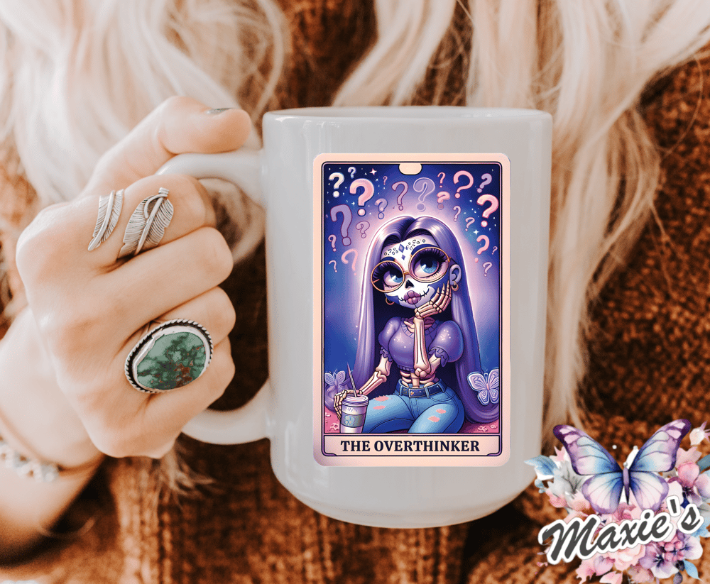Overthinker Tarot Card Graphic Design Sublimation Print Decal