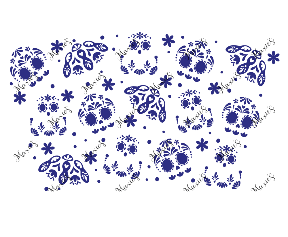 NO HOLE / Talavera Ghost Graphic Design 24oz. UVDTF Tumblr Wrap