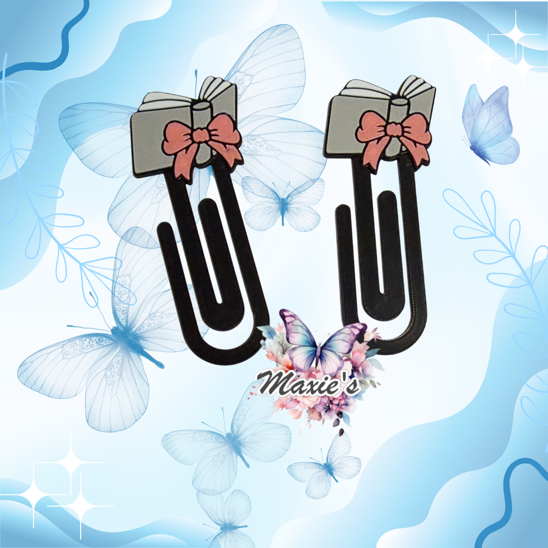 Opened Book 3D Printed Jumbo Paperclip/Bookmark