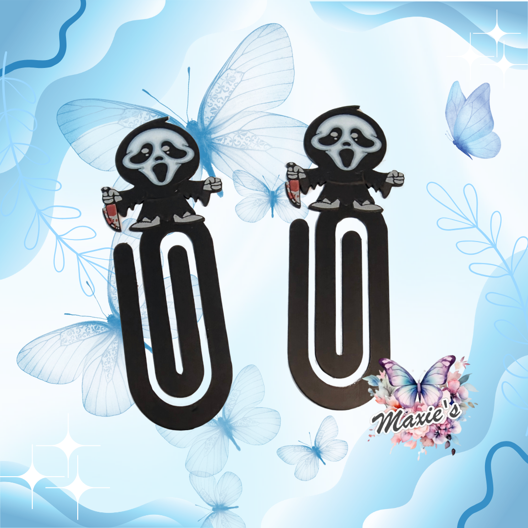 Scream Ghost 3D Printed Jumbo Paperclip/ Bookmark