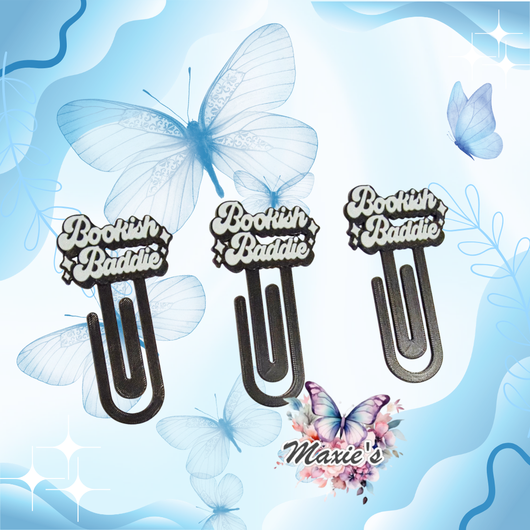 Bookish Baddie 3D Printed Jumbo Paperclip/Bookmark