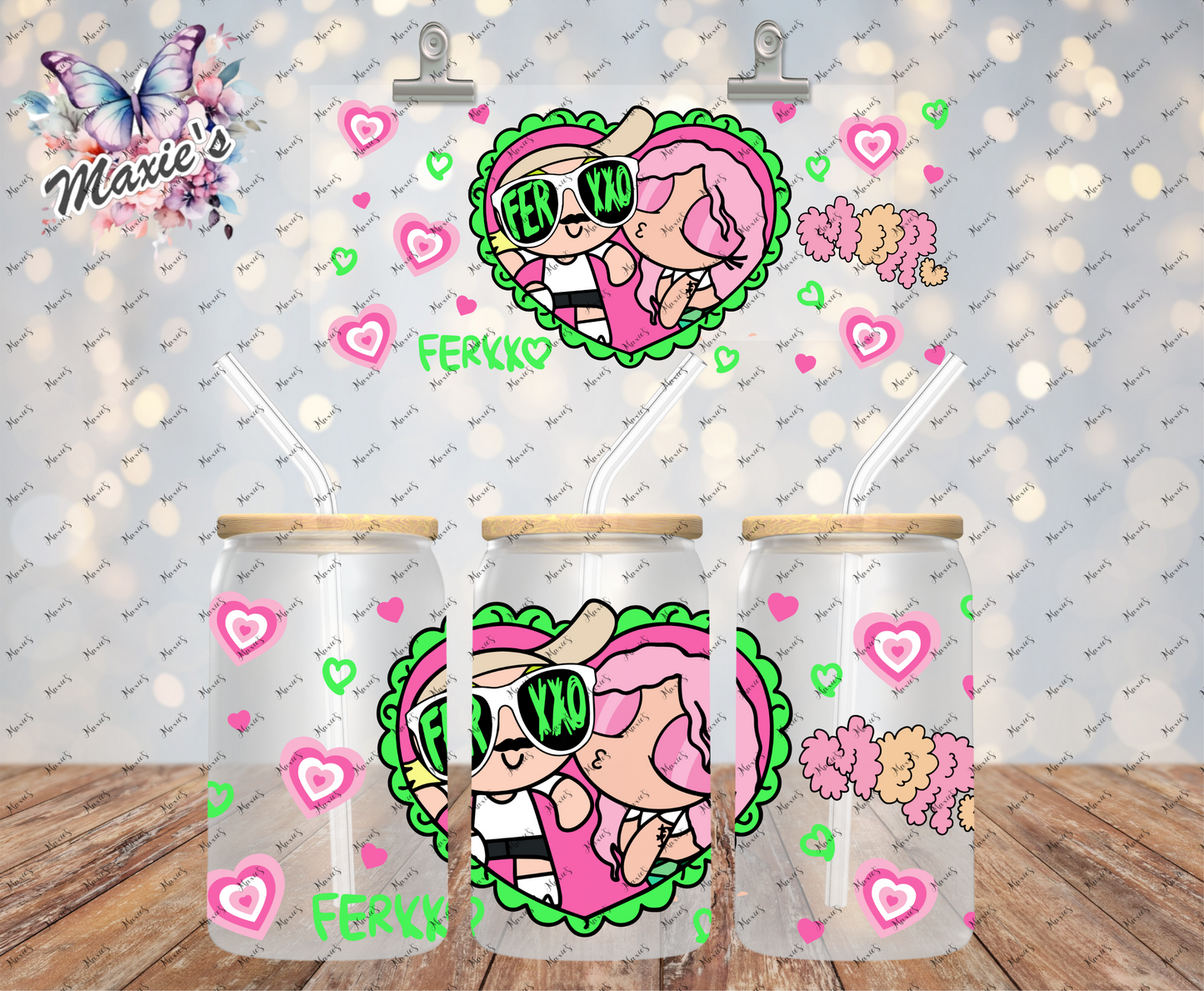 ✨️Double-Sided✨️ Kiss Me Now Ferxxo Graphic Design 16oz. UVDTF Cup Wrap