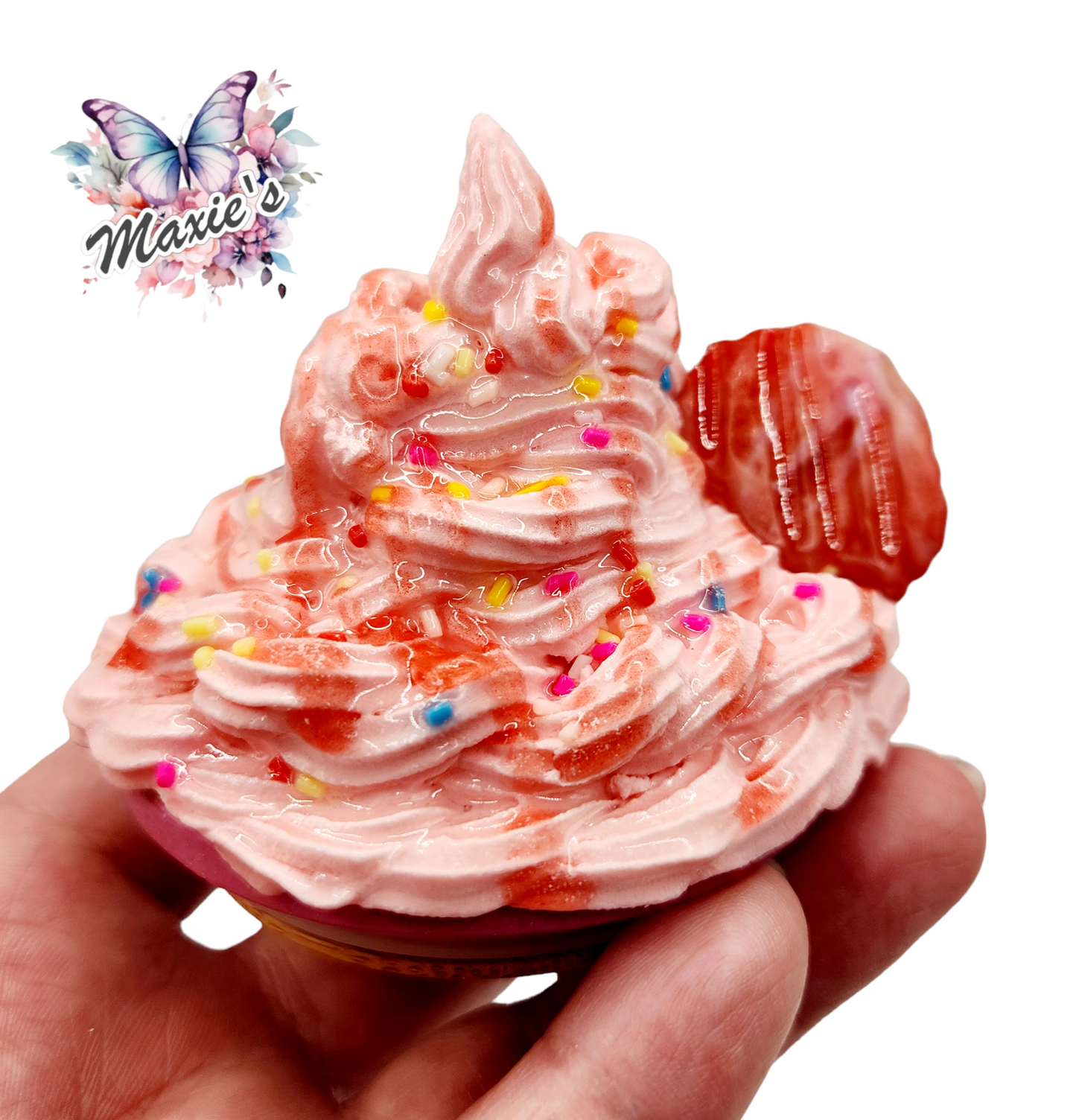Strawberry š Kitty & Daisy with Yummy Whipped Cream 16oz. Libbey Glass Cup