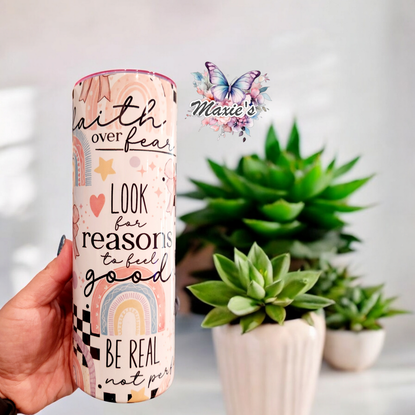 Self Positivity Affirmation Graphic Design 20oz. Skinny Tumbler