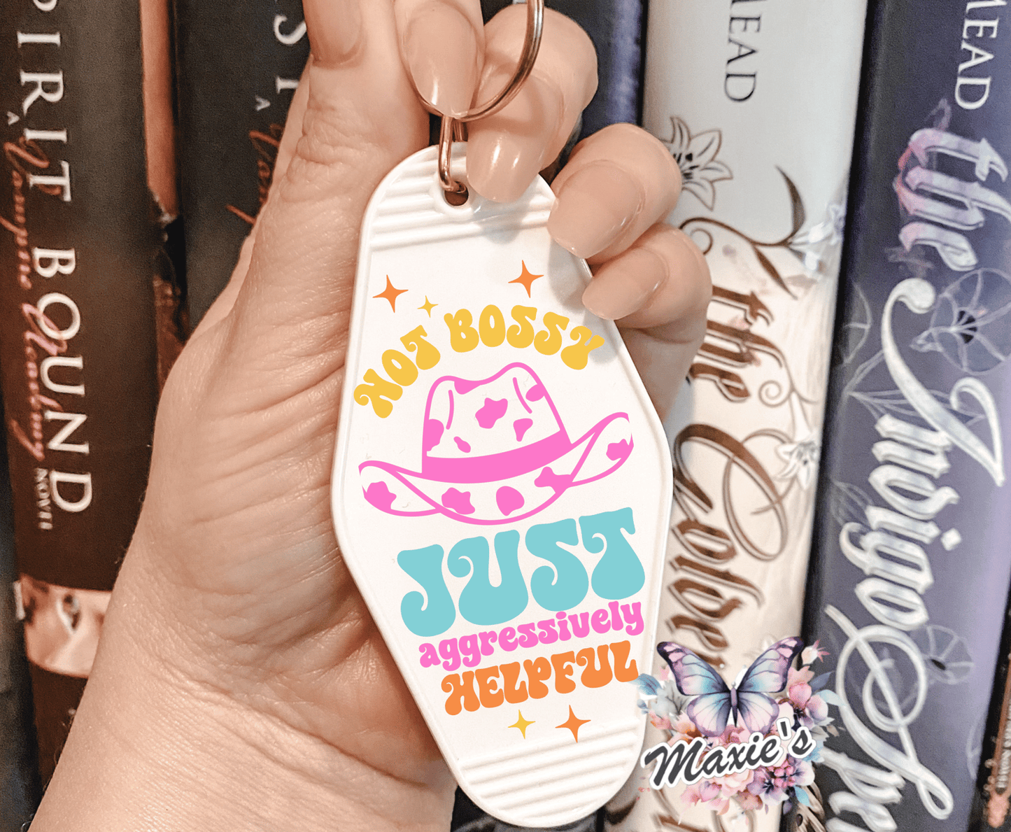 Not Bossy Graphic Design UVDTF Motel Keychain Decal