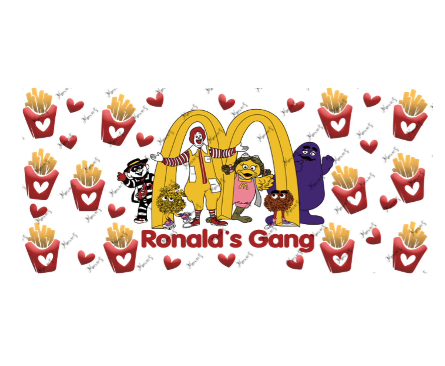 McDonald's Friends Graphic Design 16oz. Sublimation Print