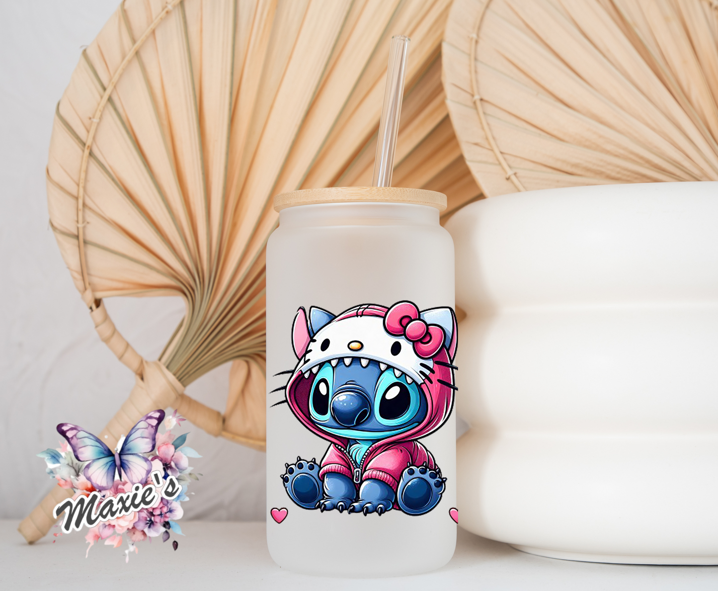 Hello-Kitty Stitch Graphic Design 16oz. UVDTF Cup Wrap