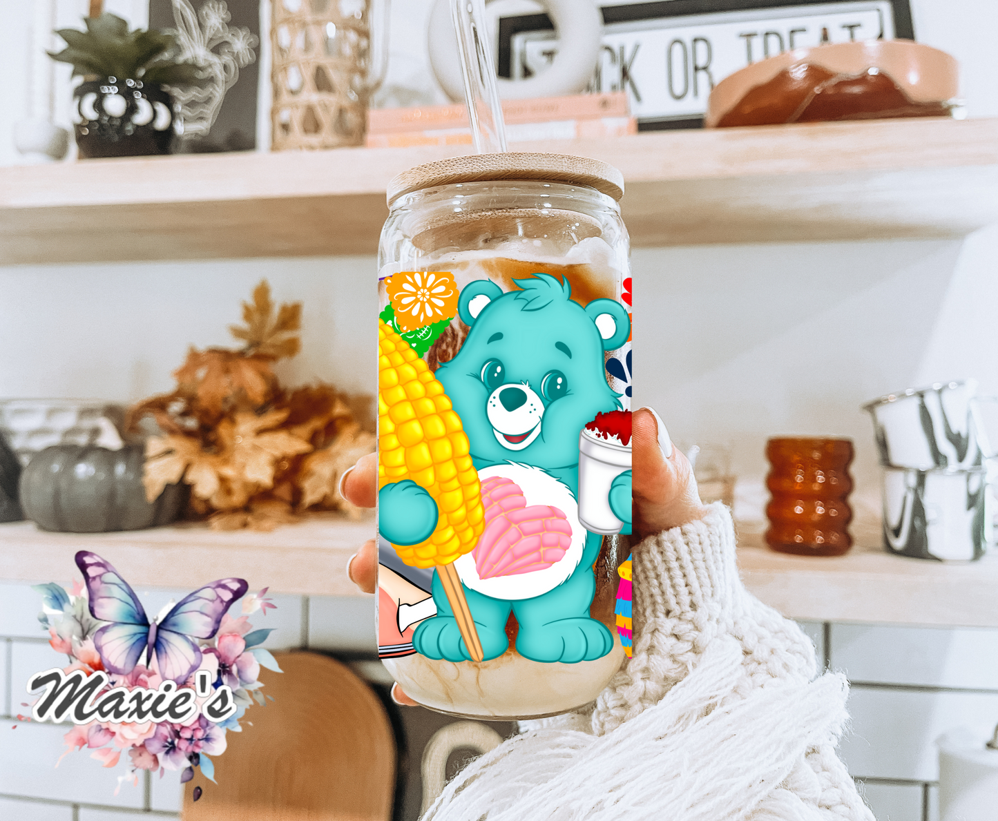 ✨️Double-Sided✨️ Care Bears Love Deliciosos Dulces Mexicanos Graphic Design 16oz. UVDTF Cup Wrap