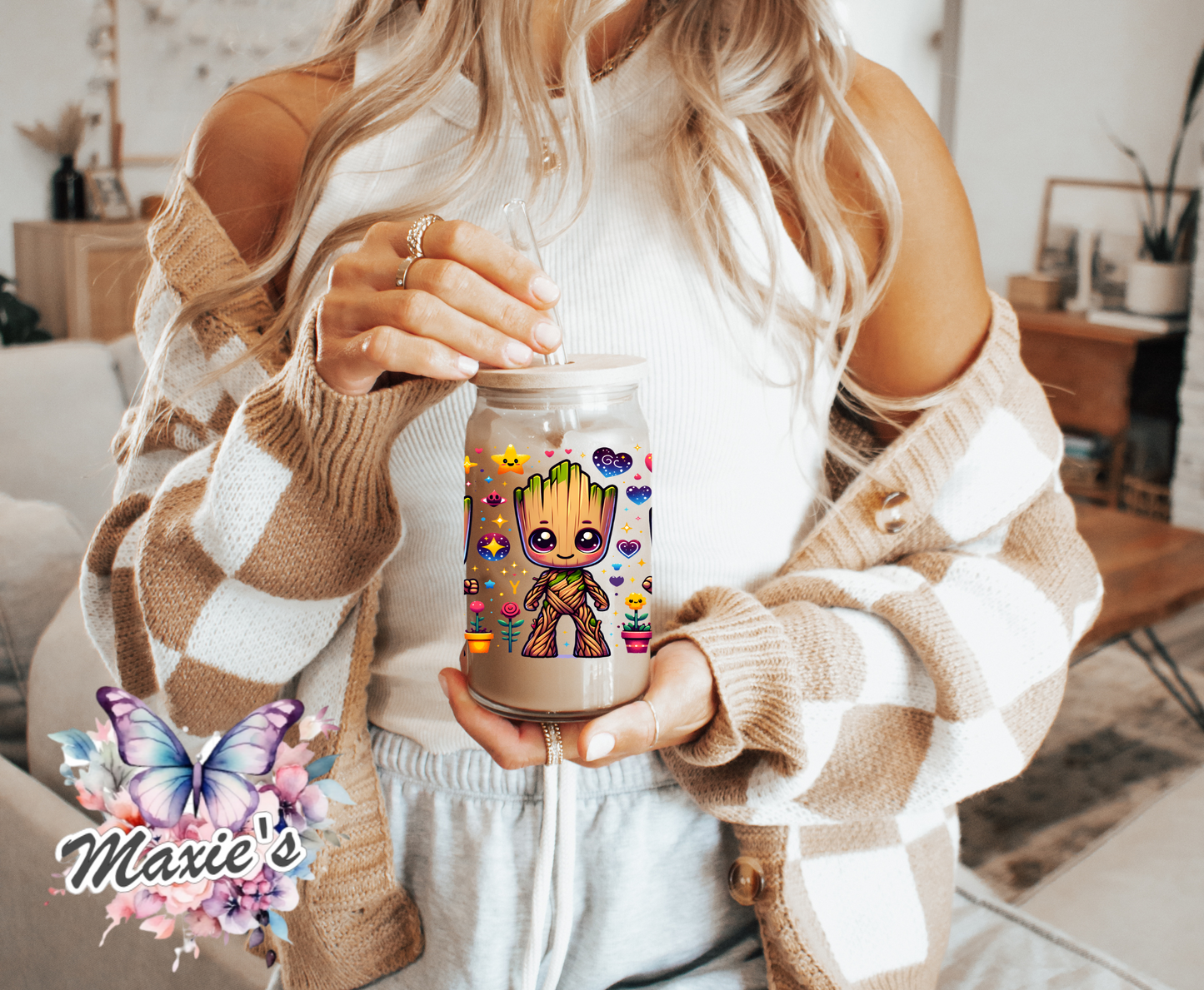 Baby Groot Graphic Design 16oz. UVDTF Cup Wrap