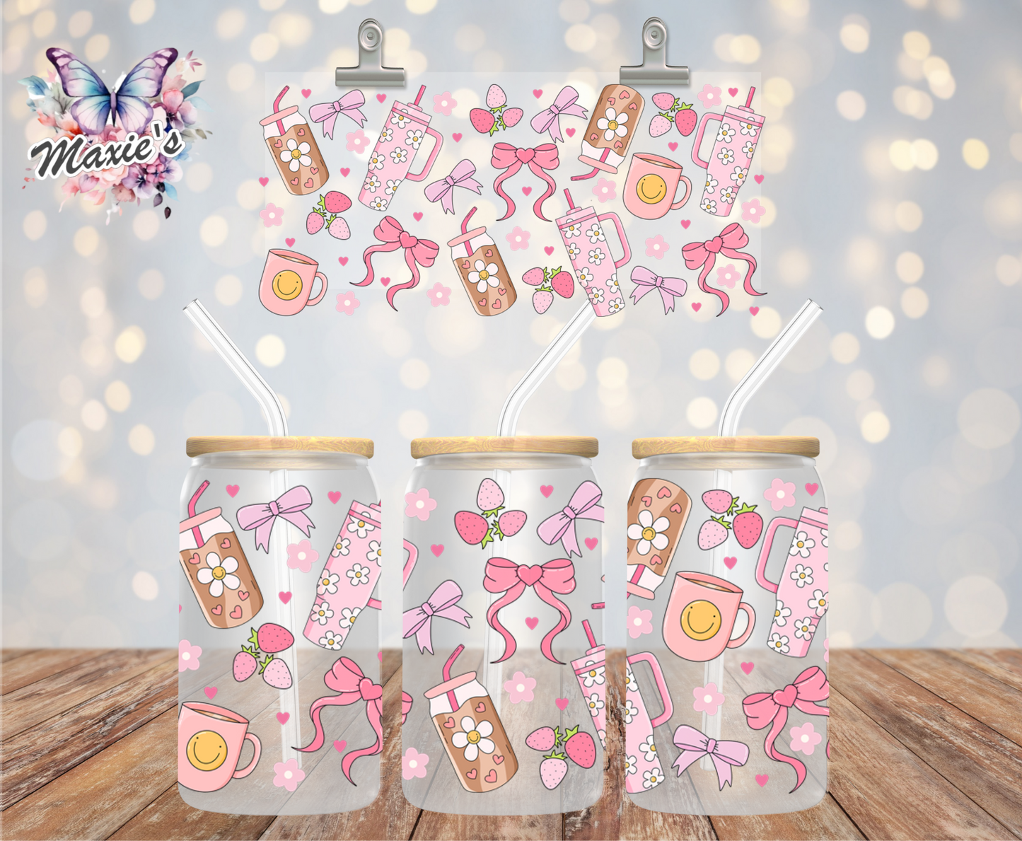 Iced Coffee Era & Conquettes Graphic Design 16oz. Sublimation Print