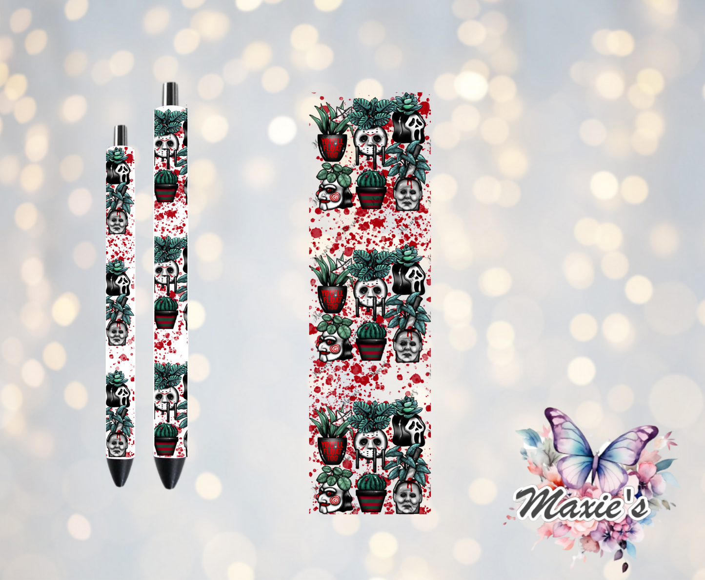 Horror Plants 🪴 Theme UVDTF Pen Wrap/ Bookmark Decal