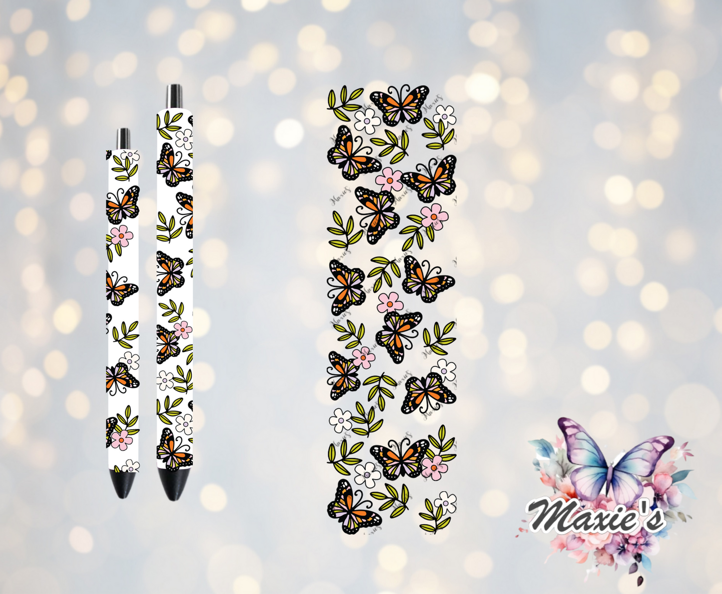 Butterflies π¦ Theme UVDTF Pen Wrap/ Bookmark Decal