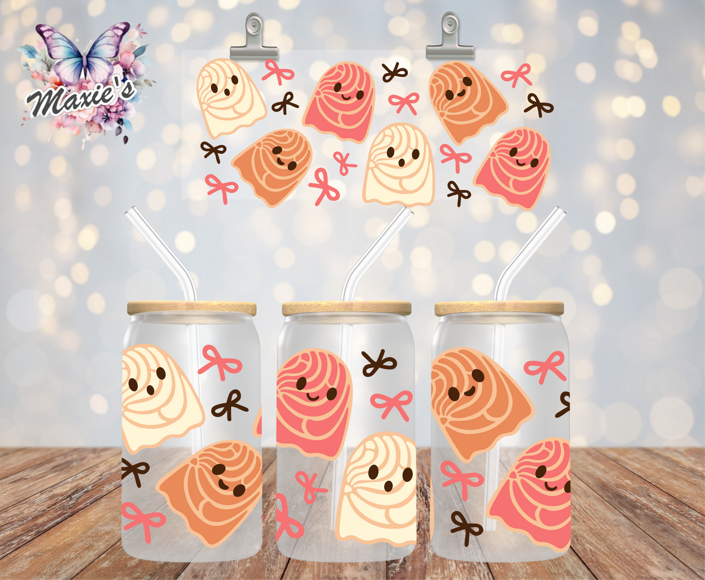 Concha Ghosts š» & Bows š 16oz. UVDTF Cup Wrap