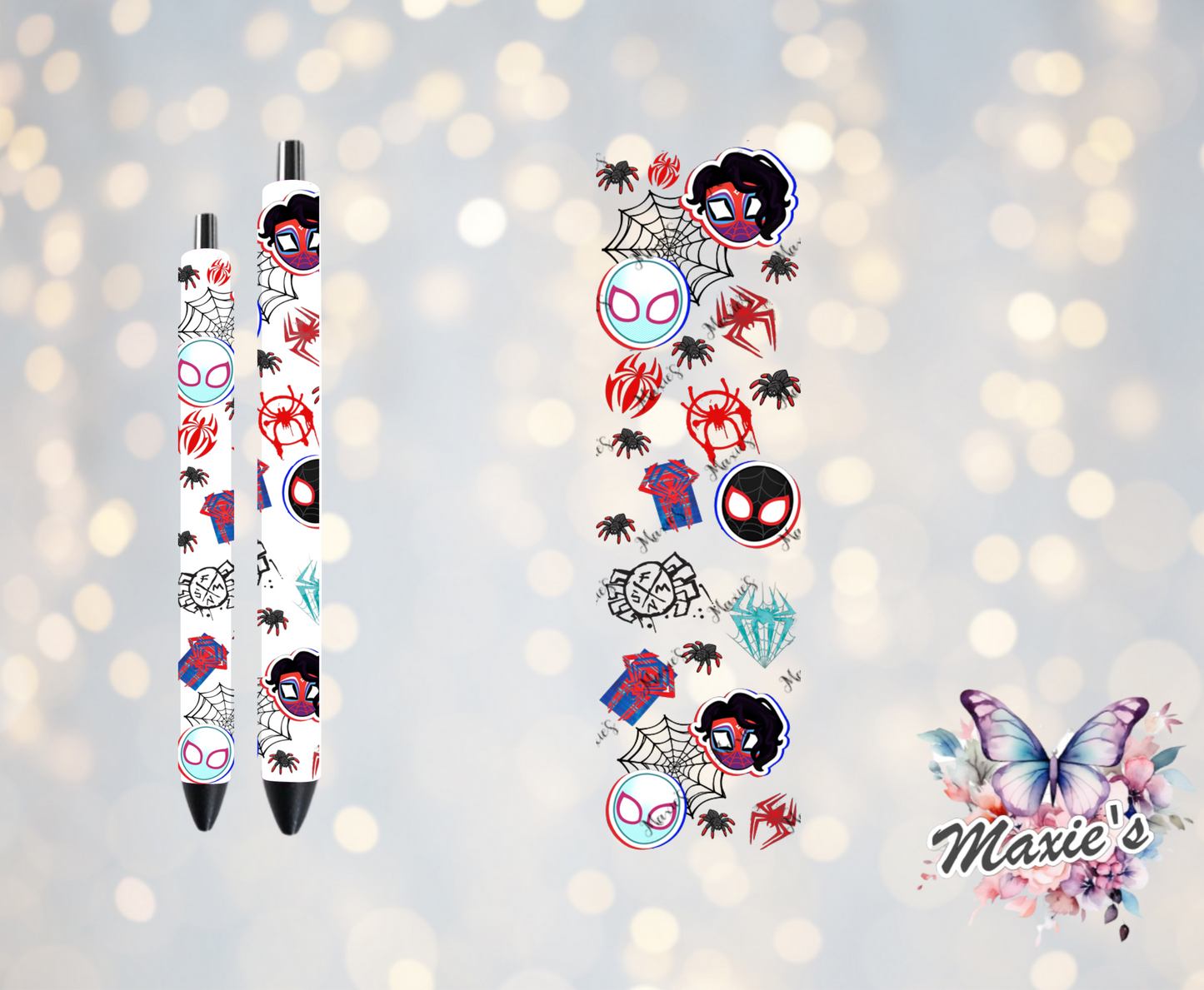 Spiderman Universe Theme UVDTF Pen Wrap / Bookmark Decal