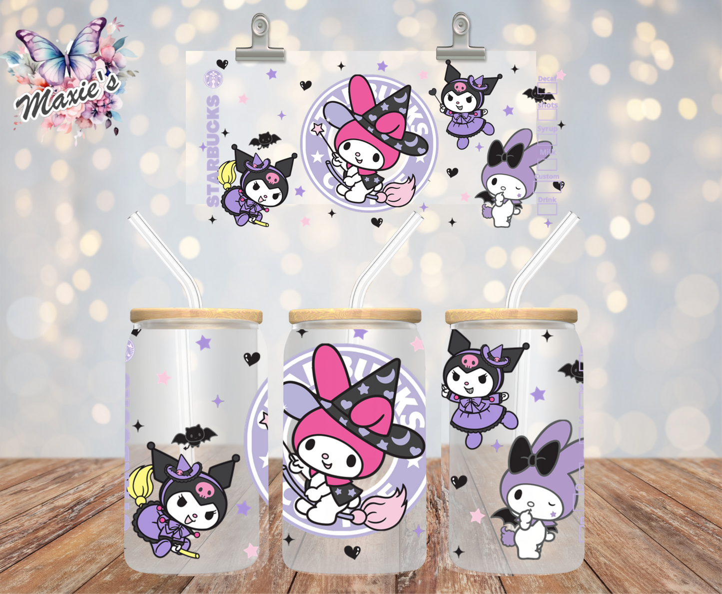 Witch Melody Starbbie Graphic Design 16oz. UVDTF Cup Wrap