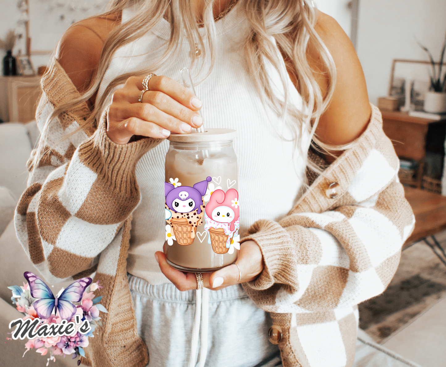 Ice Cream Kitty & Kawaii Friends Graphic Design 16oz. UVDTF Cup Wrap