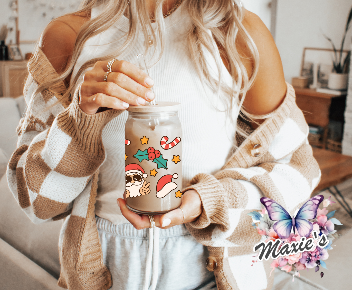 Silly Santa Graphic Design 16oz. UVDTF Cup Wrap