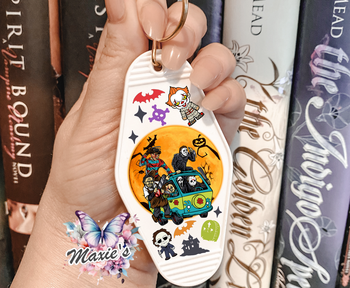 Spooky Boo 👻 Halloween Graphic Design UVDTF Motel Keychain Decal