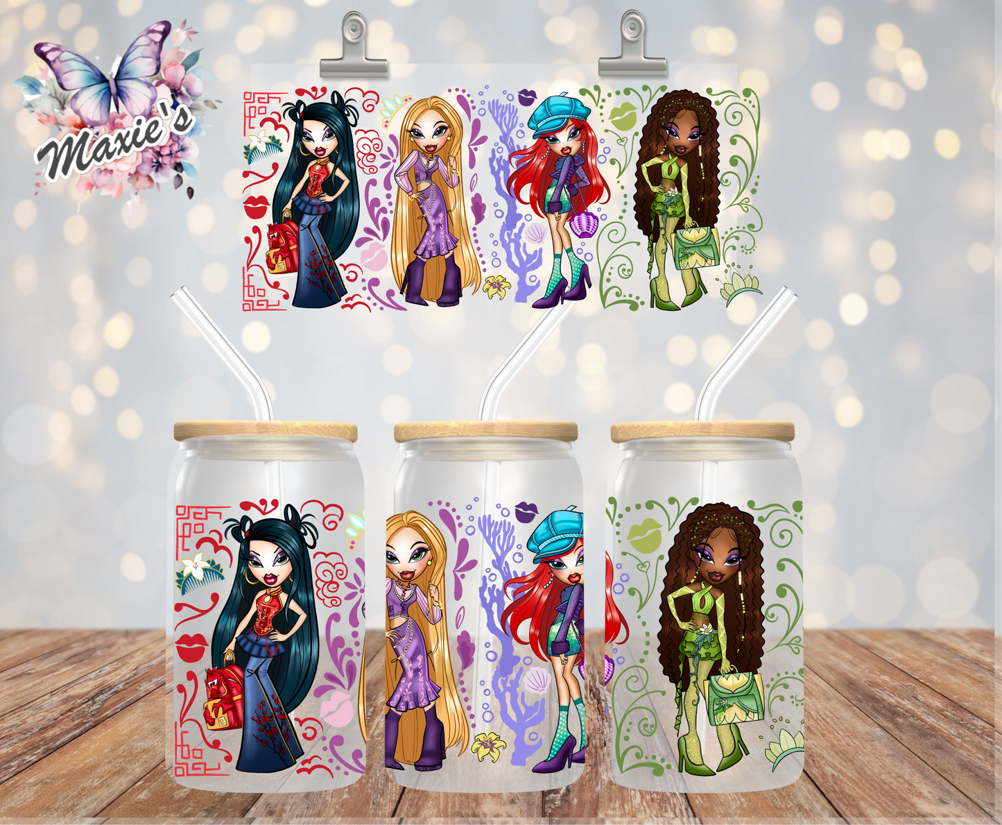 ✨️Double-Sided✨️ Y2K Style Bratz Girls Graphic Design 16oz. UVDTF Cup Wrap