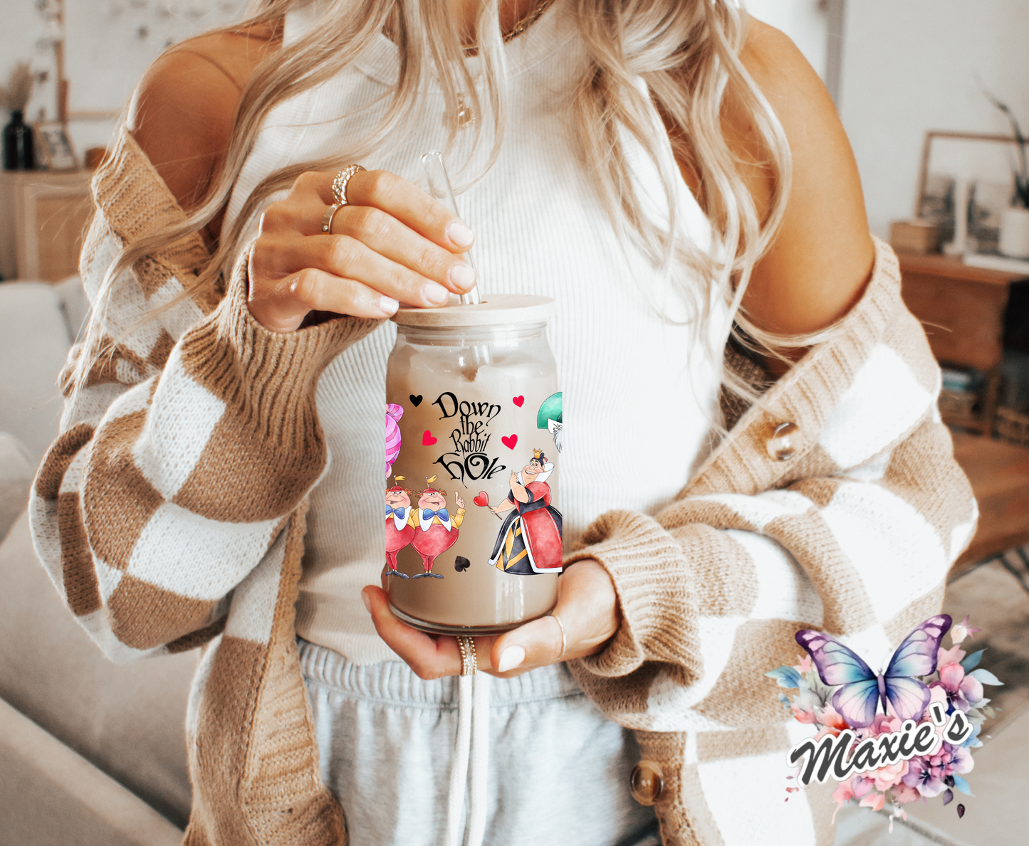 Alice In Wonderland Graphic Design 16oz. UVDTF Cup Wrap
