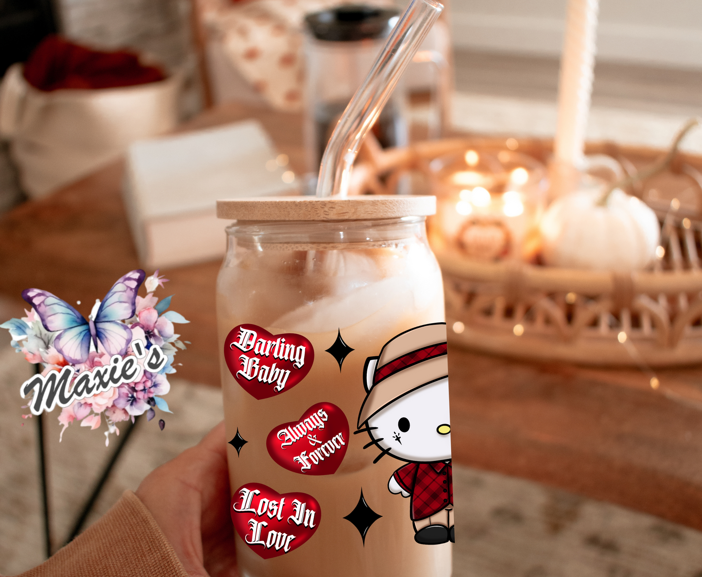 I Luv U, Darling Baby ♥️ Hello-Kitty Couple Graphic Design 16oz. UVDTF Cup Wrap