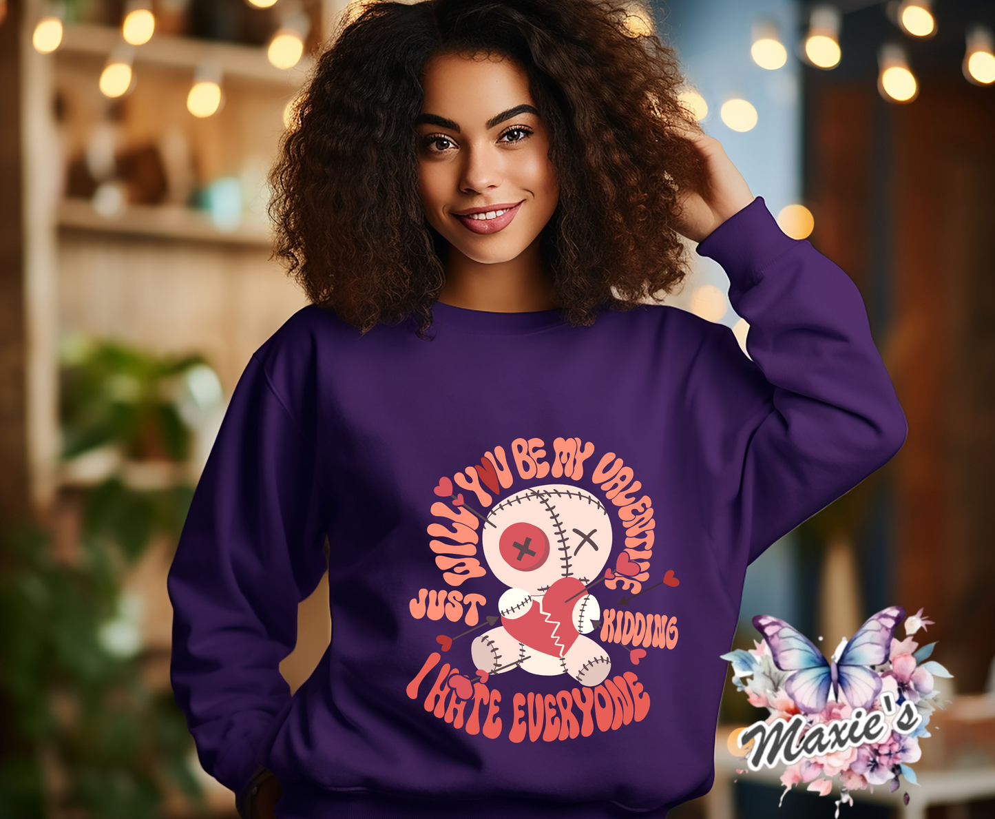 I Hate Everyone Cute Voo-Doo Doll Graphic Design DTF Transfer Print