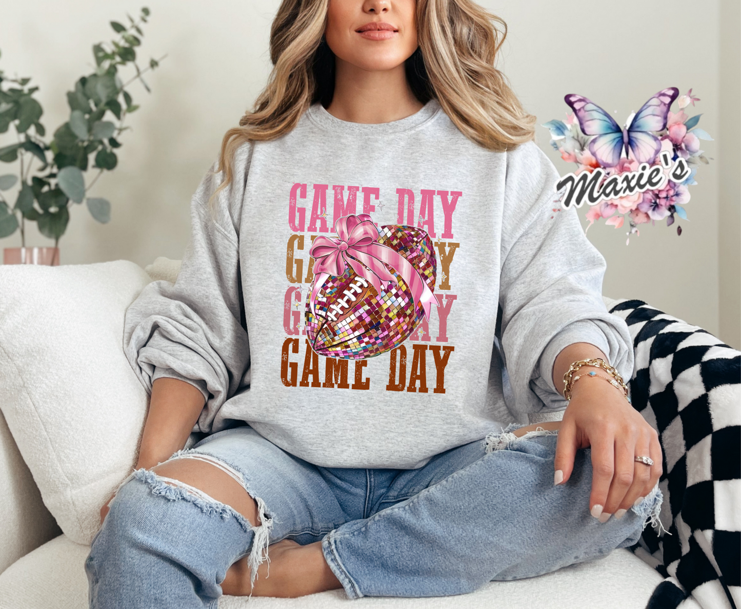 Coquette Football Game Day Graphic Design DTF Transfer
