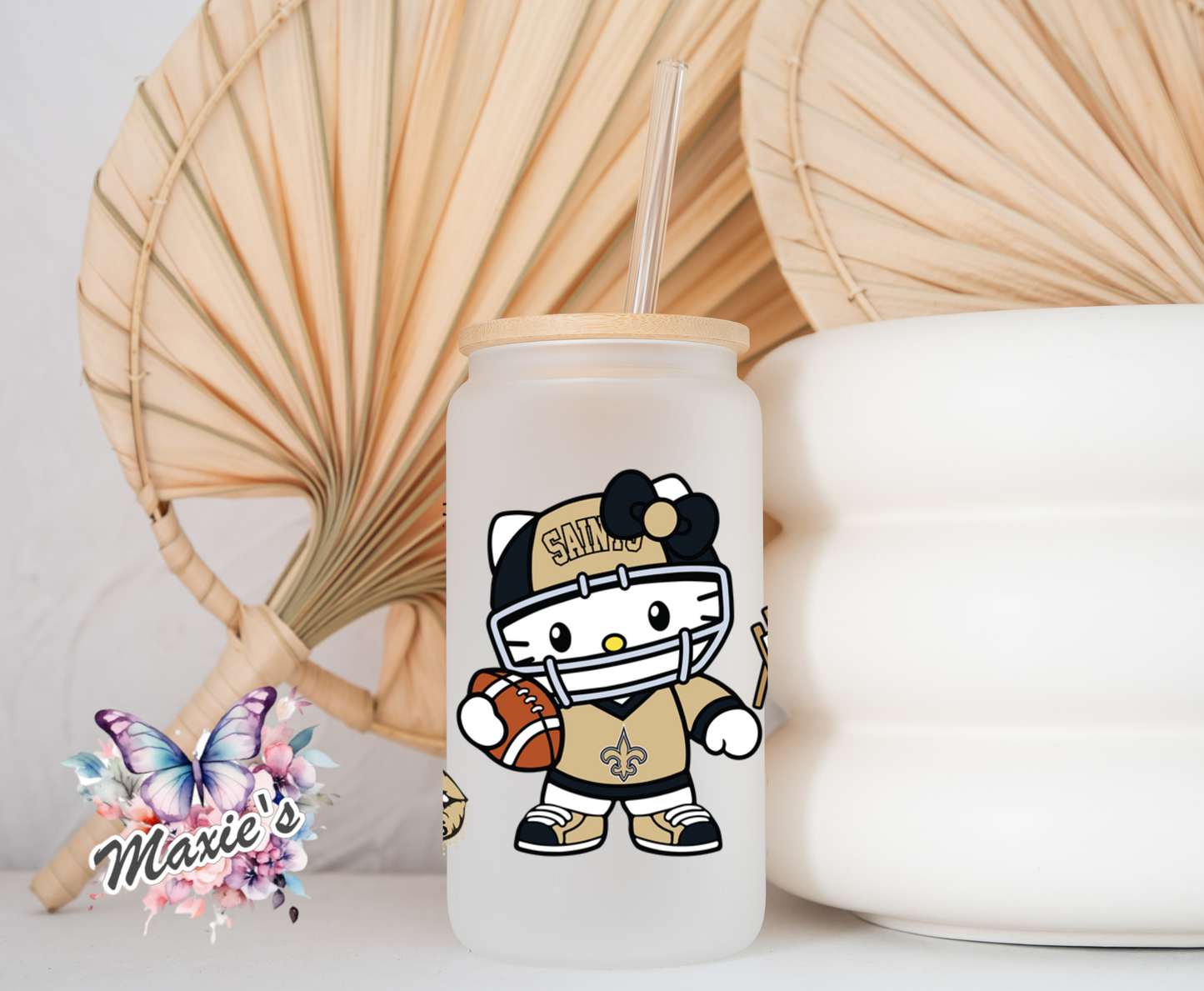 New Orleans Saints/ Gumbo Hello-Kitty Graphic Design 16oz. UVDTF Cup Wrap