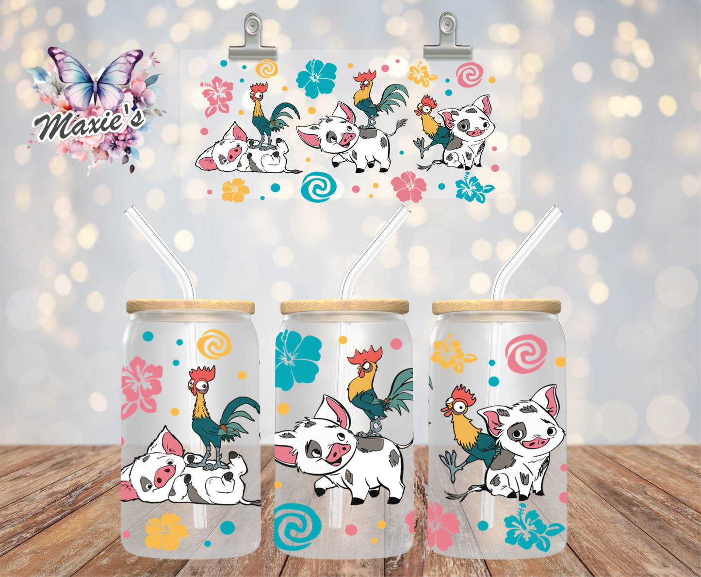 Heihei & Pua Graphic Design 16oz. UVDTF Cup Wrap
