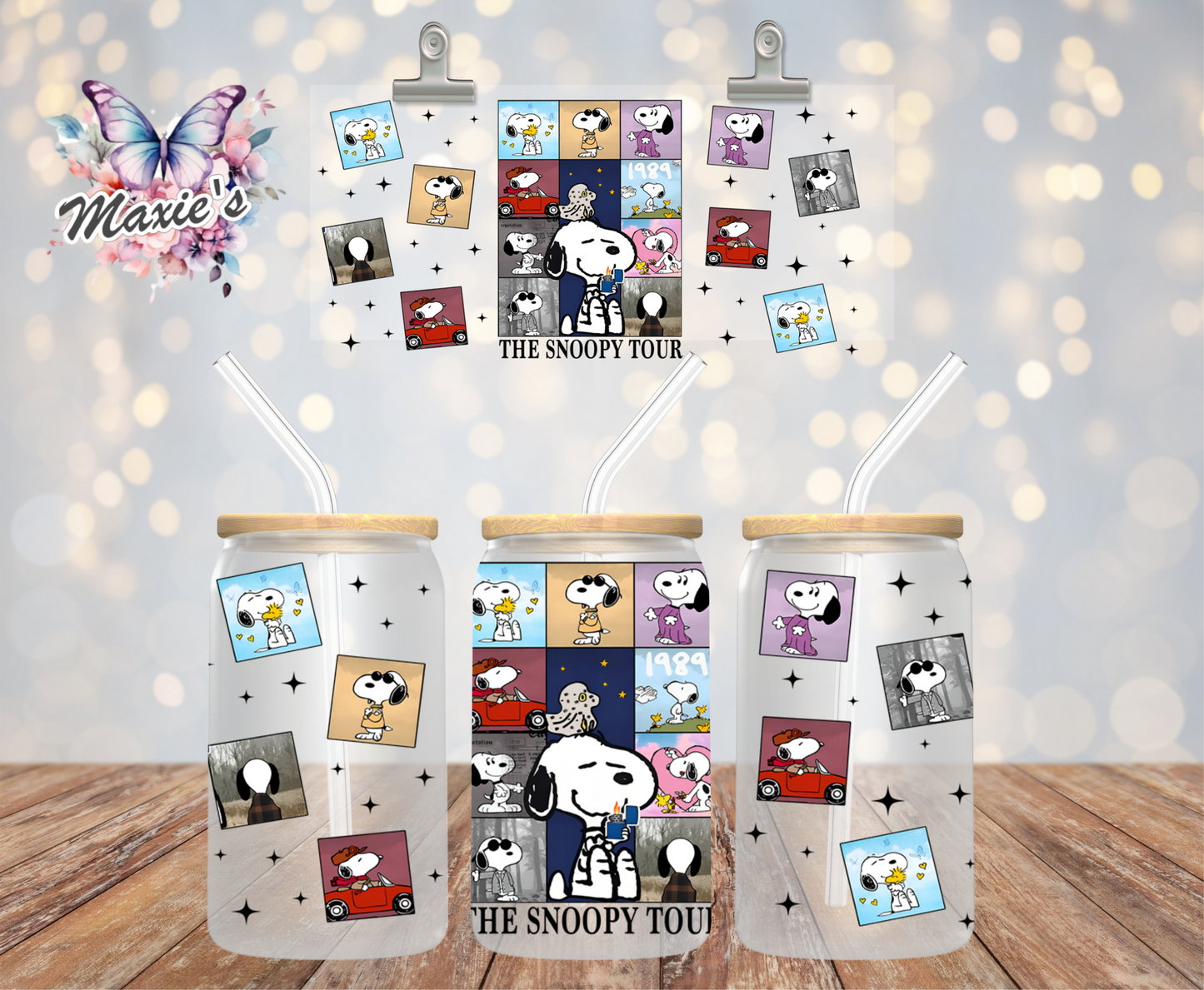 Snoopy Era Graphic Design 16oz. UVDTF Cup Wrap