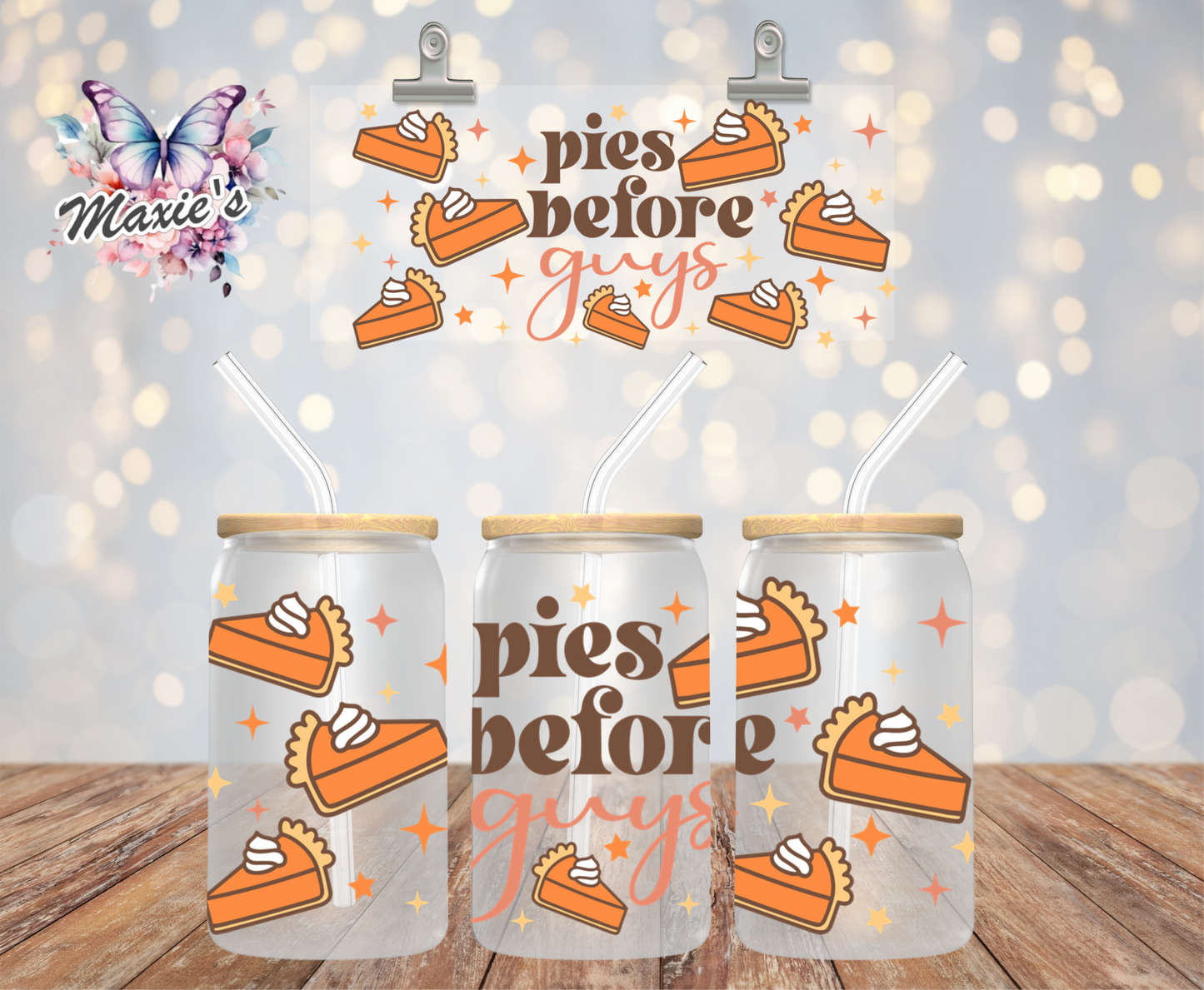 Pies 🥧 B4 Guys Graphic Design 16oz. UVDTF Cup Wrap