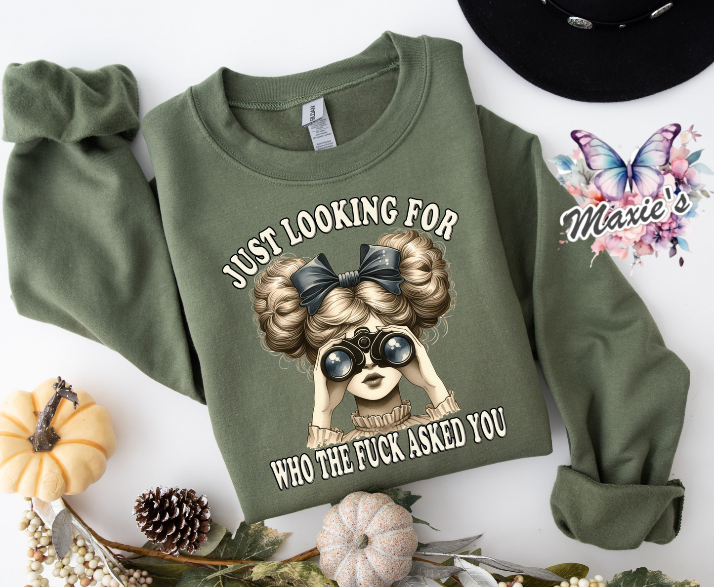 Just Looking For ππ Sarcastic Quote DTF Transfer Print
