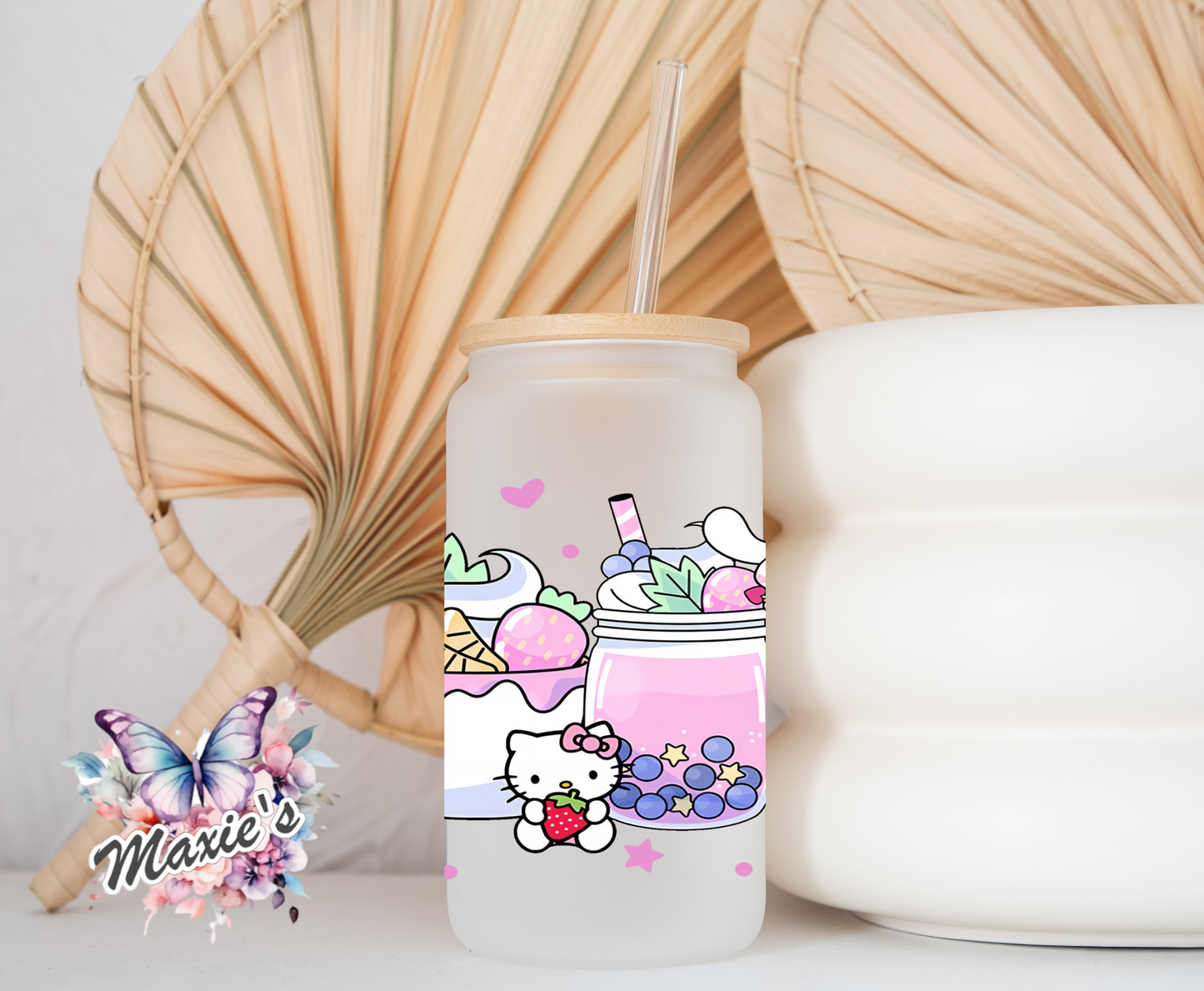 Dreamy Kawaii Café Party Graphic Design 16oz. UVDTF Cup Wrap