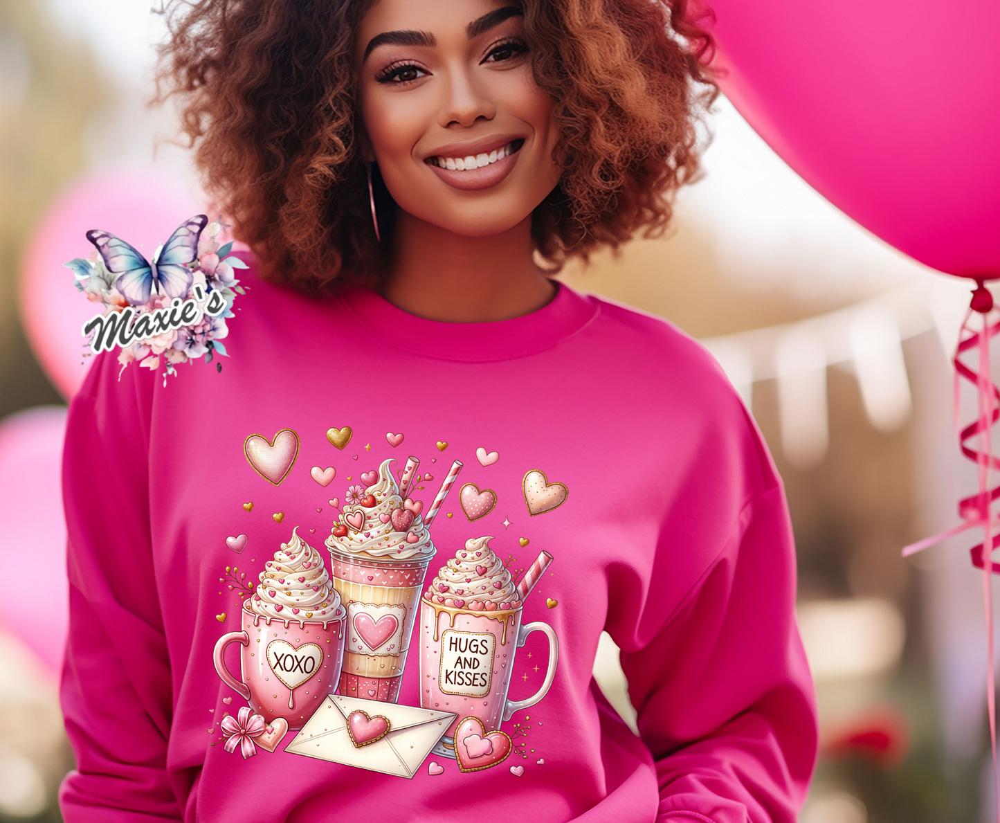 Pink Romance Frappuccinos Graphic Design DTF Transfer Print