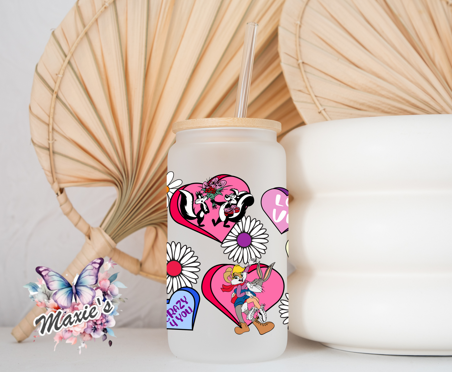 Looney Toon Valentine Graphic Design 16oz. UVDTF Cup Wrap