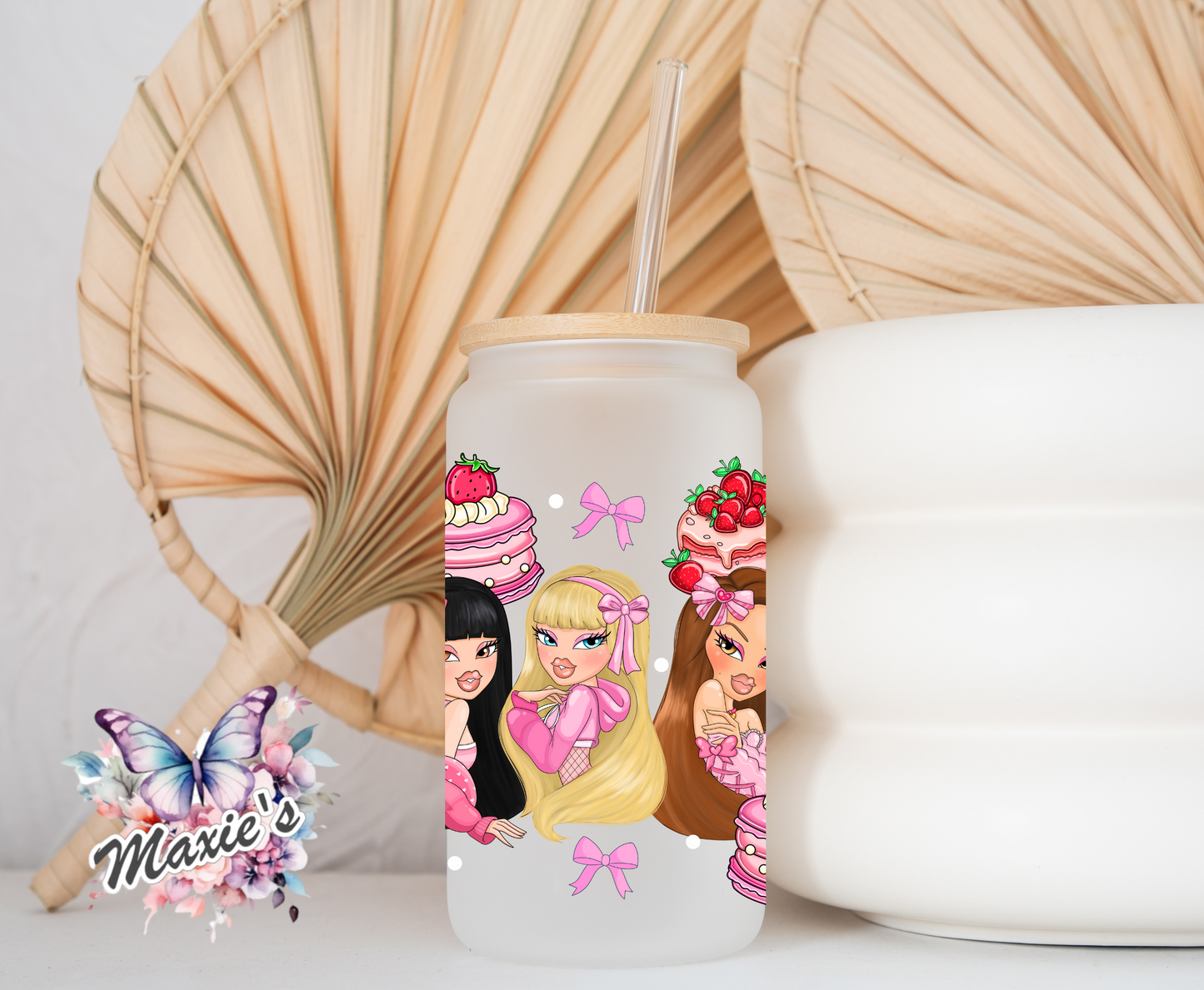✨️Double-Sided✨️ Strawberry Shortcake Style Bratz Girls Graphic Design 16oz. UVDTF Cup Wrap