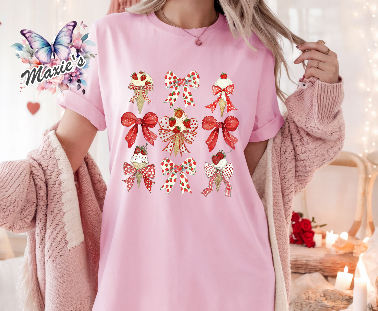 Strawberry ๐ Delight Conquette Graphic Design DTF Transfer Print