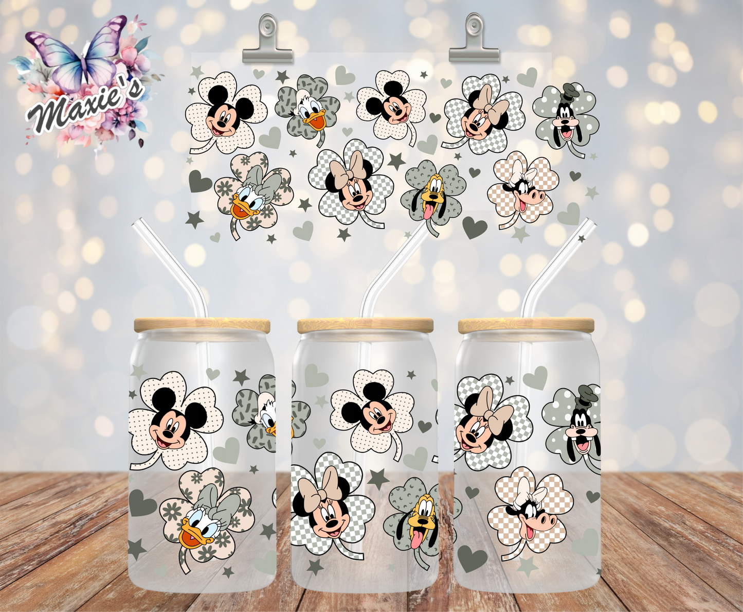 Lucky Clover π Mickey Mouse & Friends Graphic Design 16oz. UVDTF Cup Wrap
