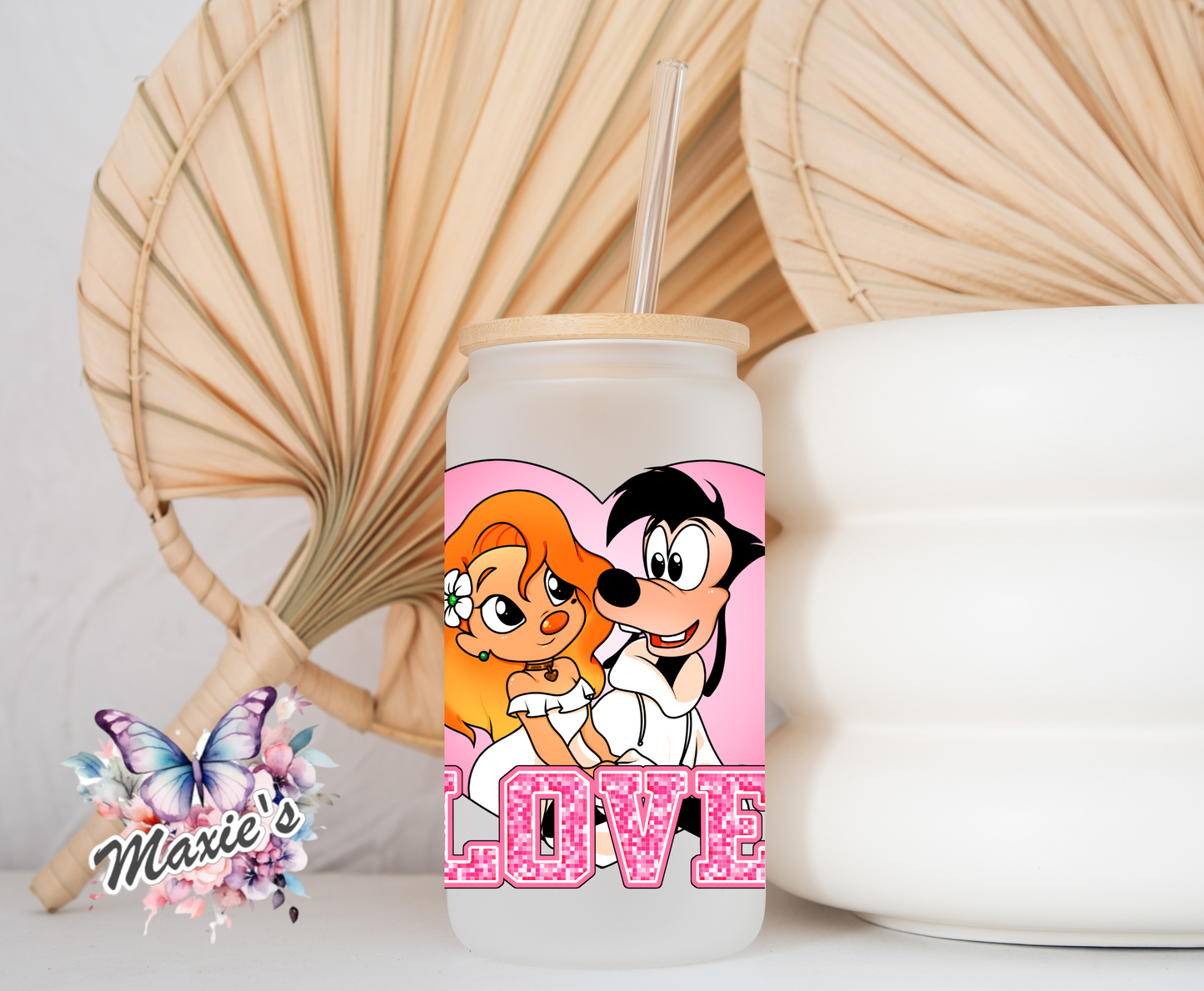 ✨️Double-Sided✨️ Max & Roxanne Pink Love Story Graphic Design 16oz. UVDTF Cup Wrap