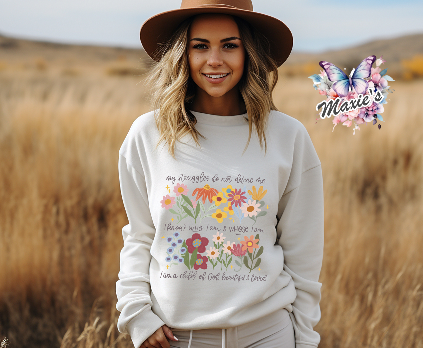 My Struggles Do Not Define Me Floral Affirmation DTF Transfer Print