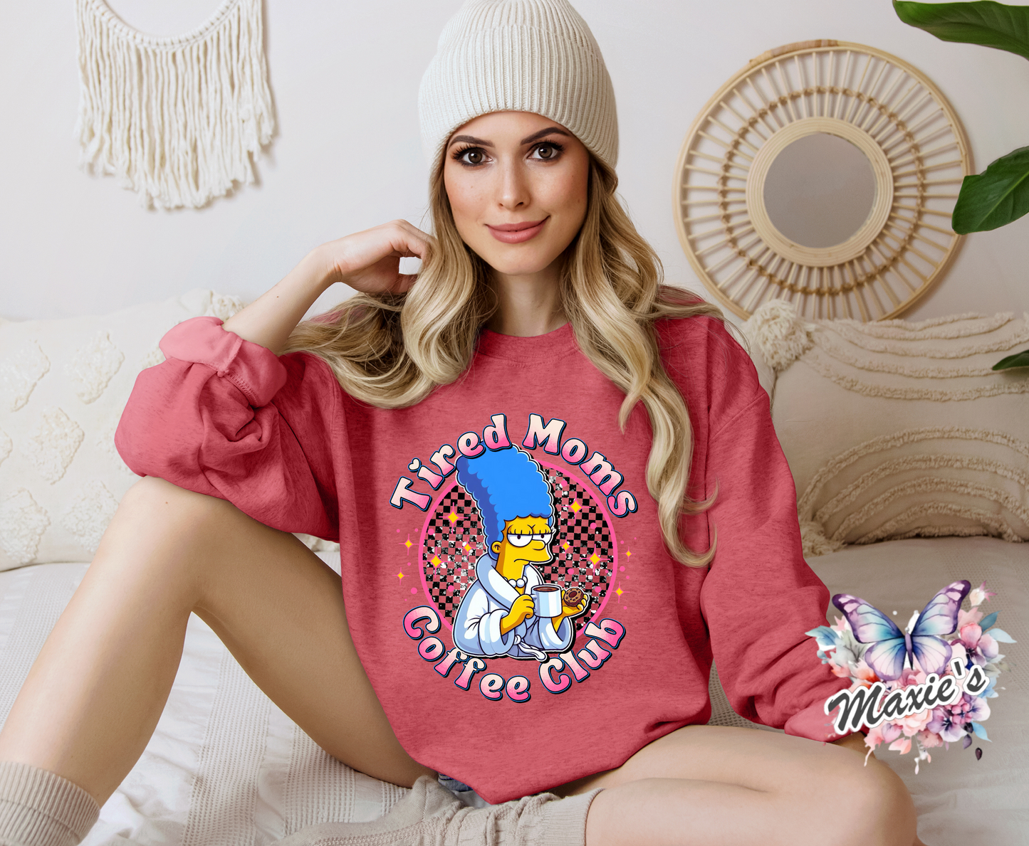 Tired Mom Coffee Club Graphic Design DTF Transfer Print