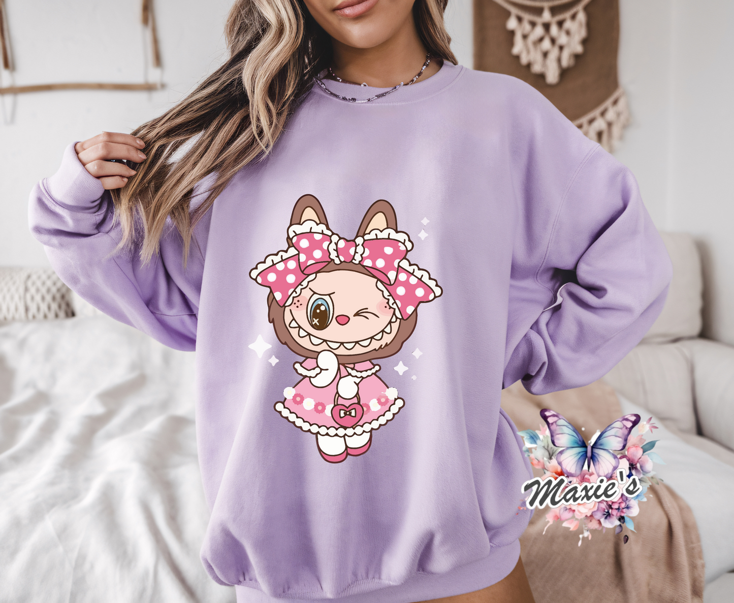 Cutie Labubu Girl Graphic Design DTF Transfer Print
