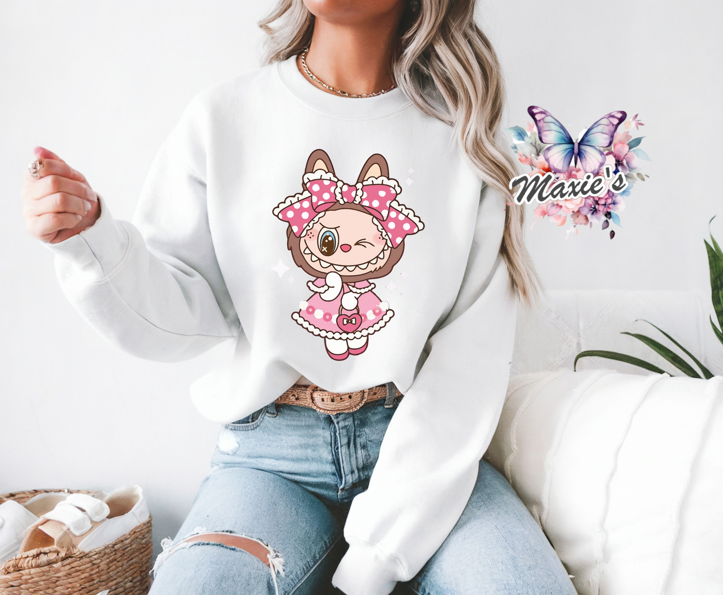 Cutie Labubu Girl Graphic Design DTF Transfer Print