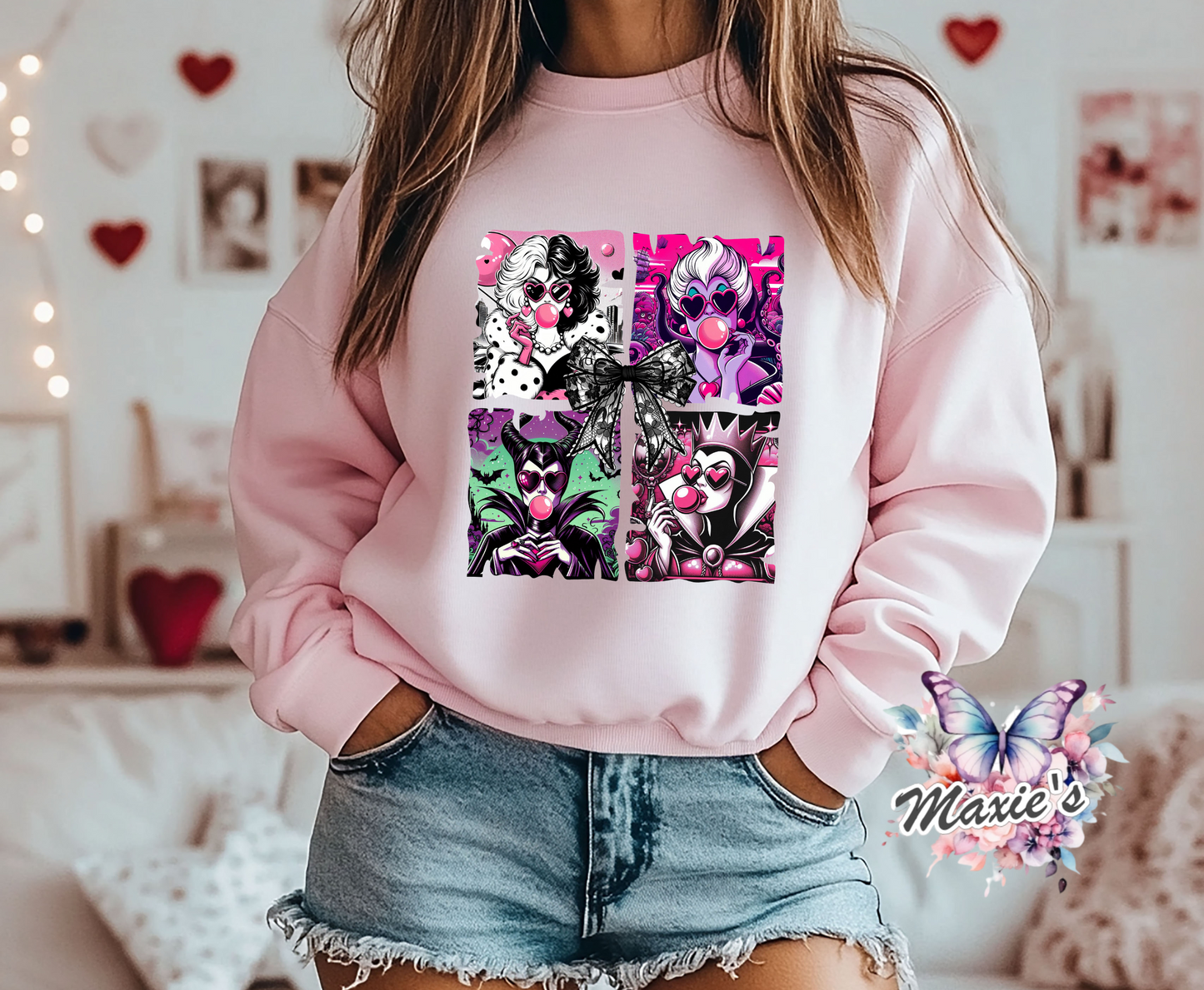 Bubble Gum Villains Graphic Design DTF Transfer Print