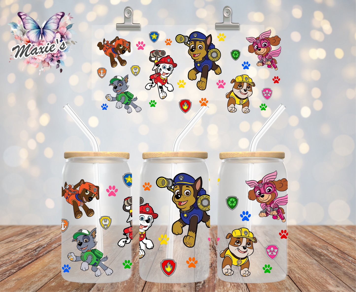 Paw Patrol Animation Graphic Design 16oz. UVDTF Cup Wrap