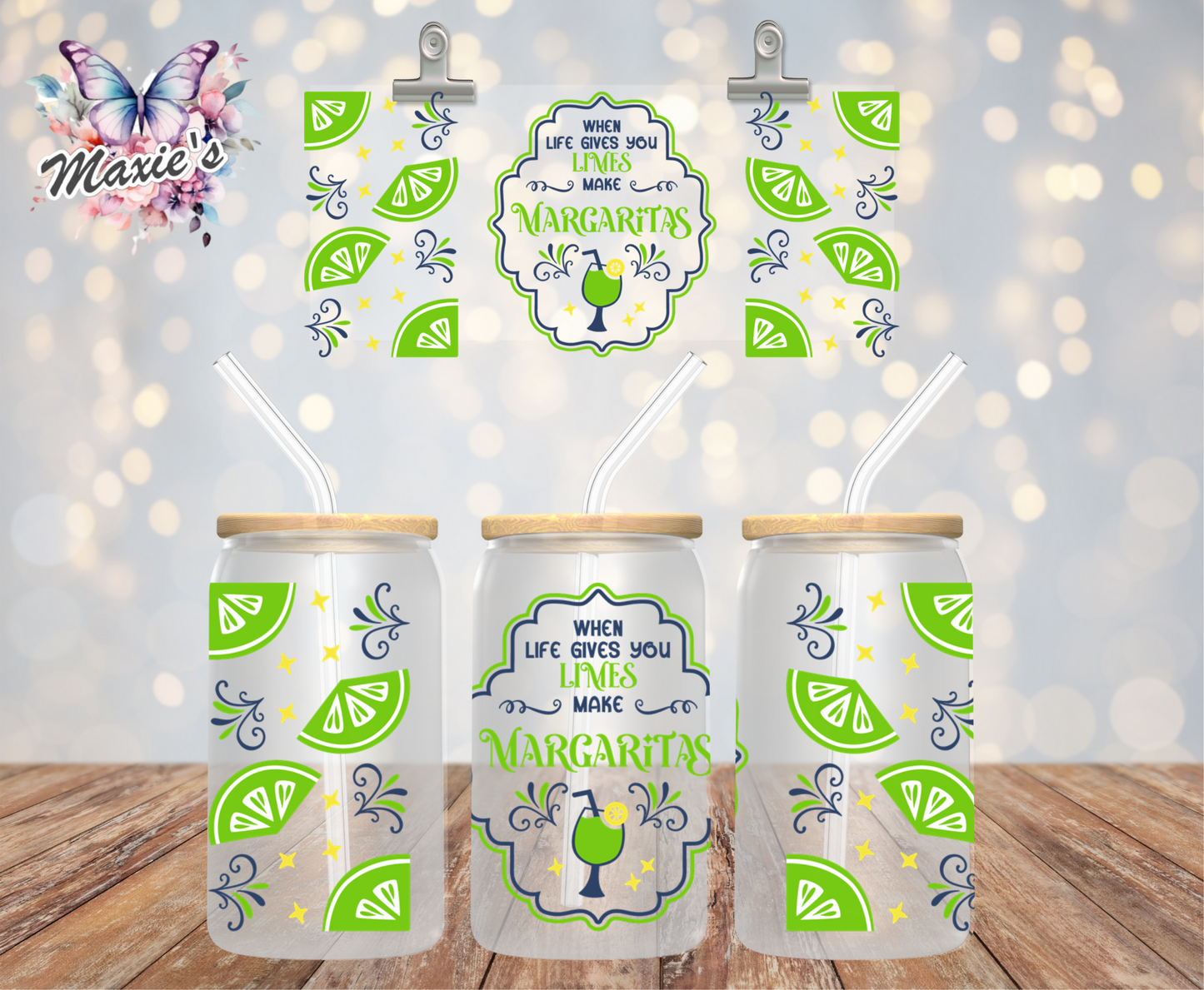 When Life Gives You πβπ©, Make Margaritas πΉ Graphic Design 16oz. UVDTF Cup Wrap